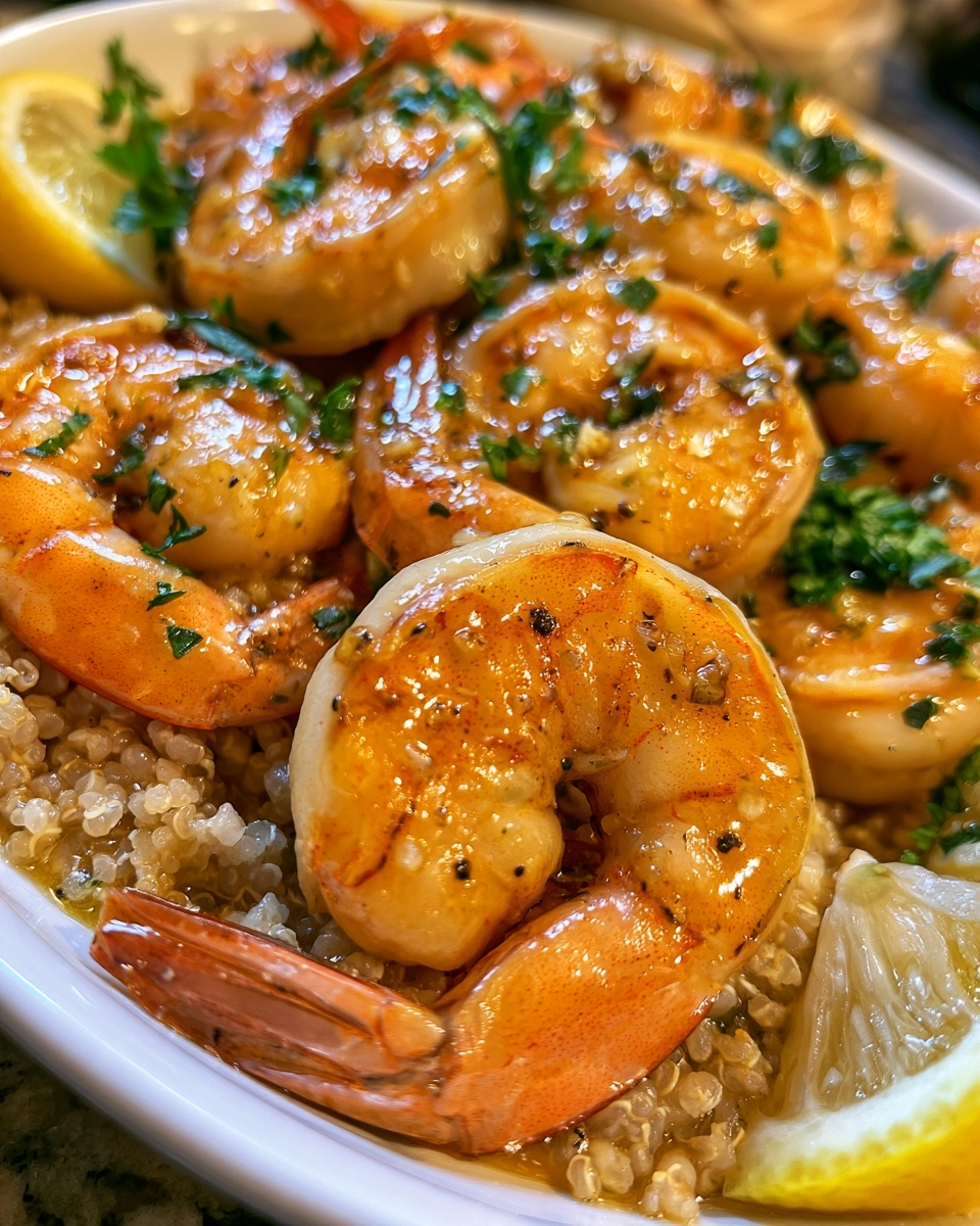Lemon Garlic Shrimp and Quinoa