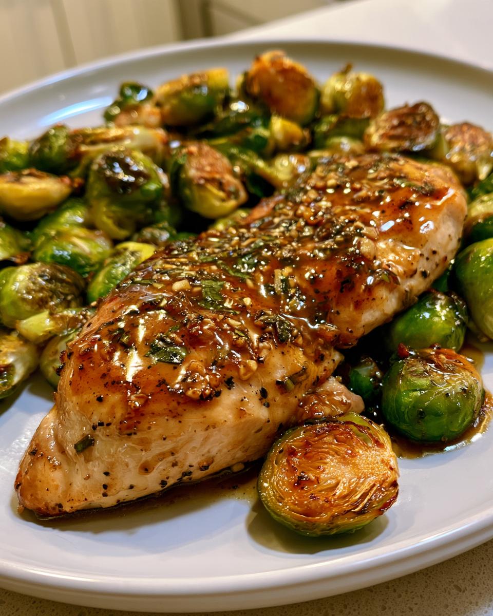 Maple Dijon Chicken and Brussels Sprouts