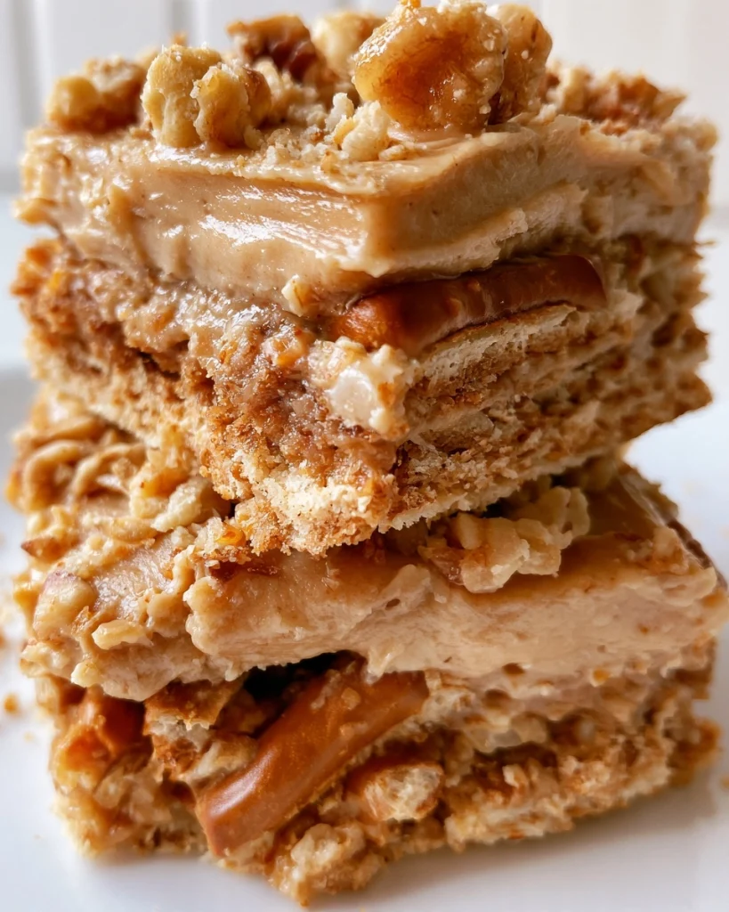 No Bake Peanut Butter Pretzel Bars