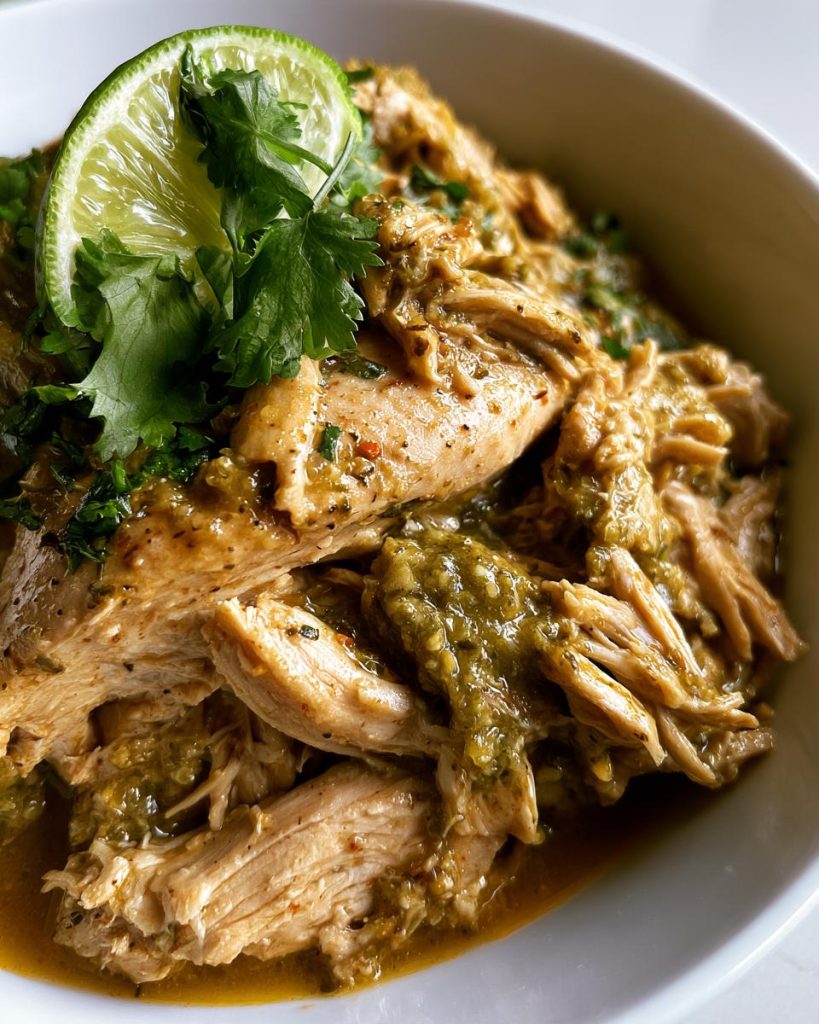 No Chop Slow Cooker Salsa Verde Chicken