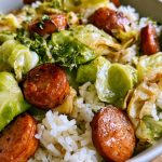 One Pan Cabbage and Sausage Rice
