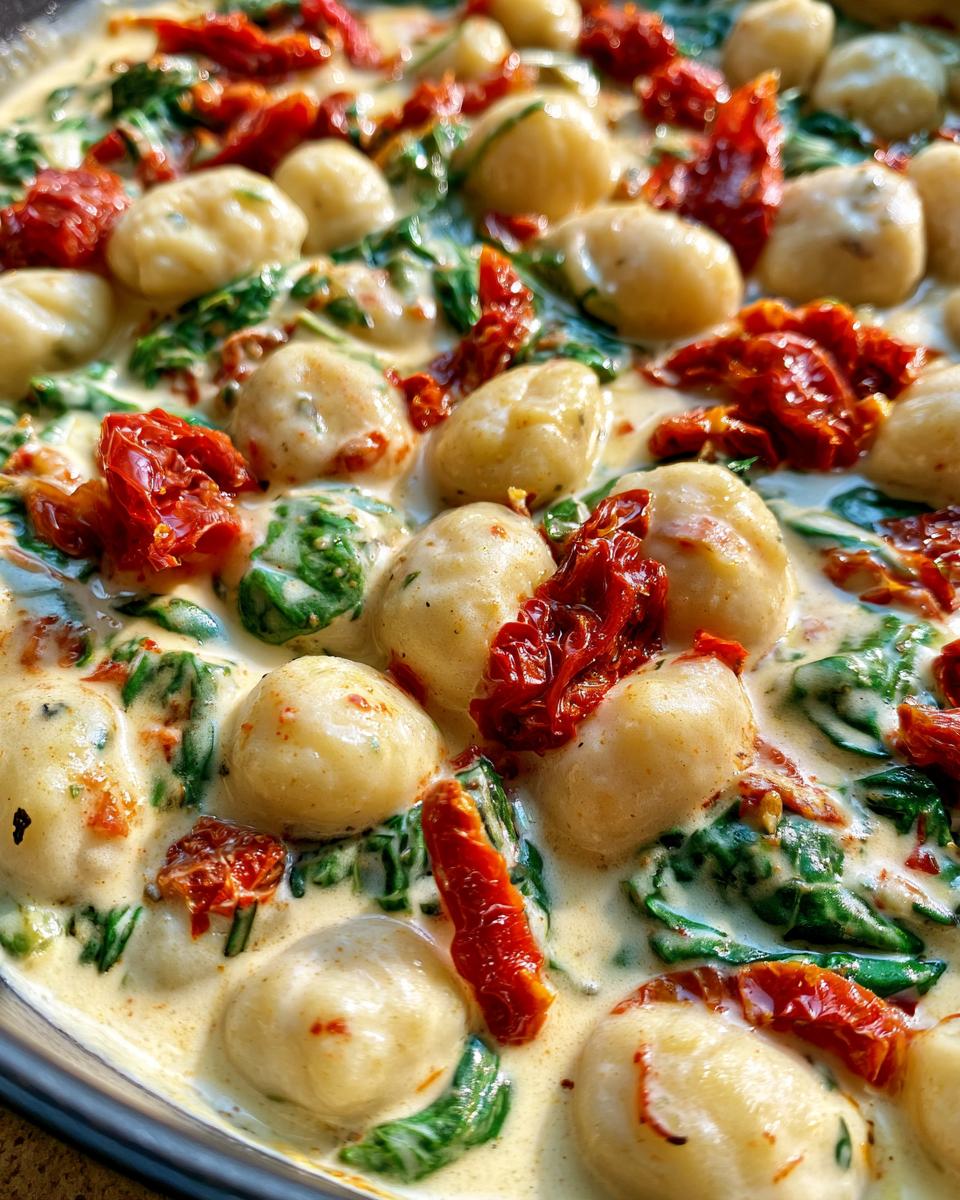 One Pan Creamy Tuscan Gnocchi