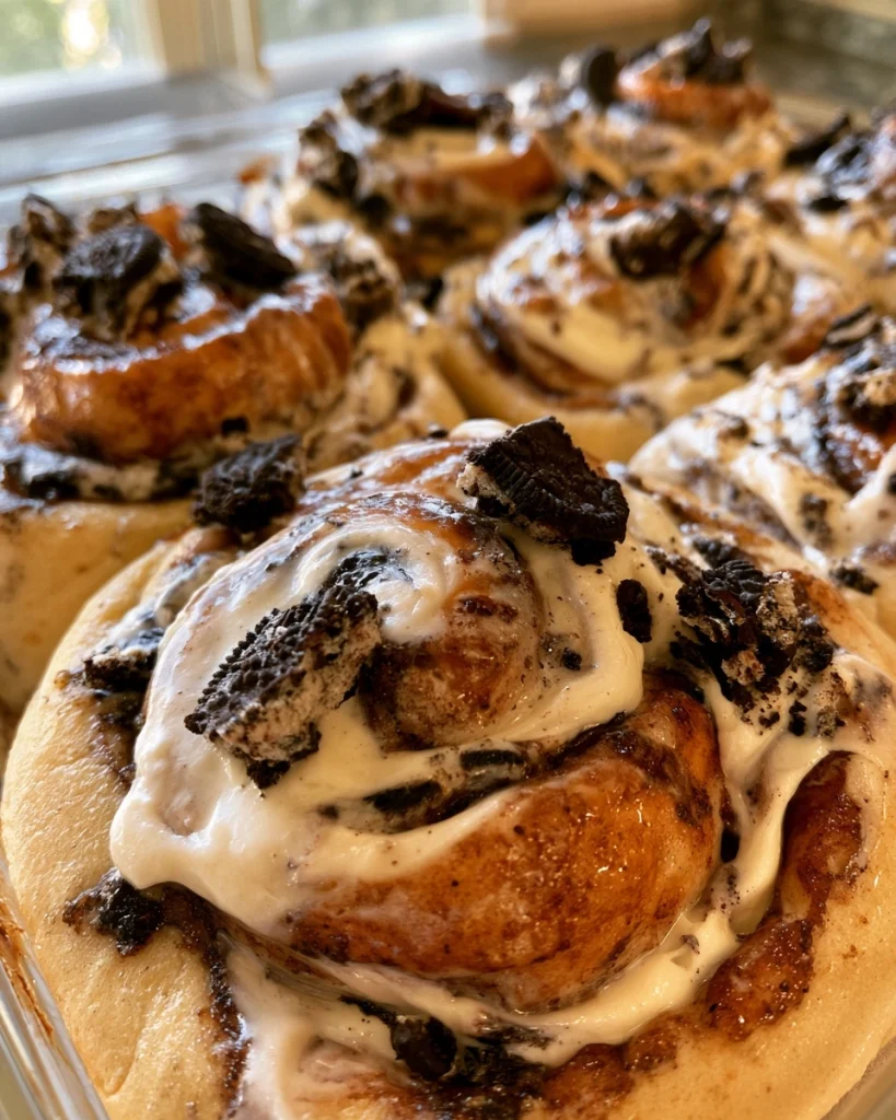 Oreo Cinnamon Roll Bake