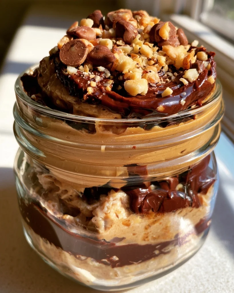 Protein Peanut Butter Cup Overnight Oats