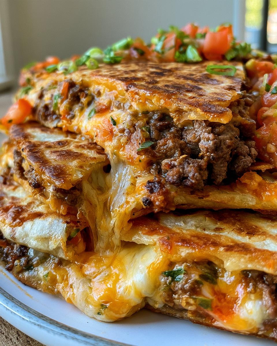 Smash Burger Quesadillas