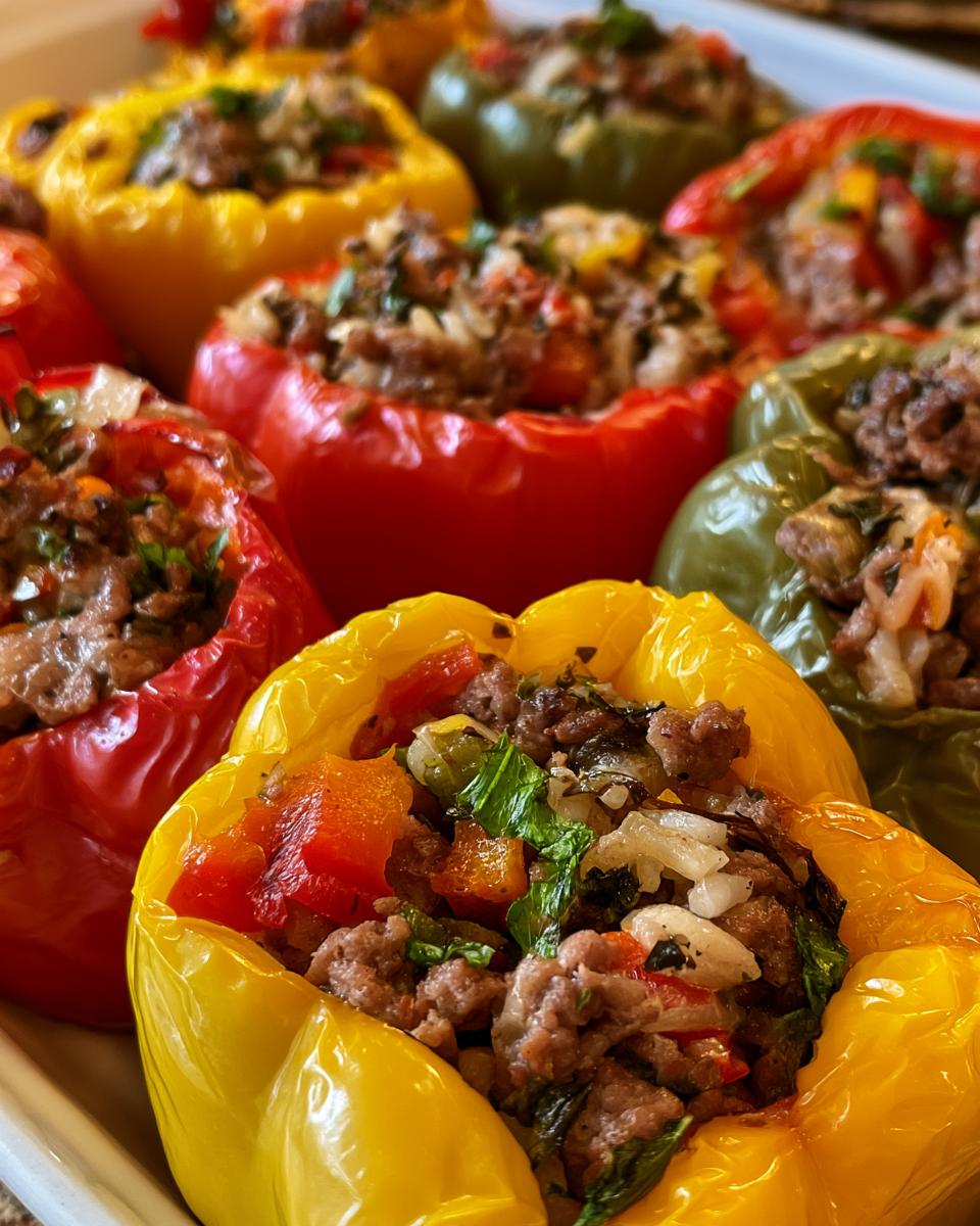 Stuffed Bell Peppers with Beef