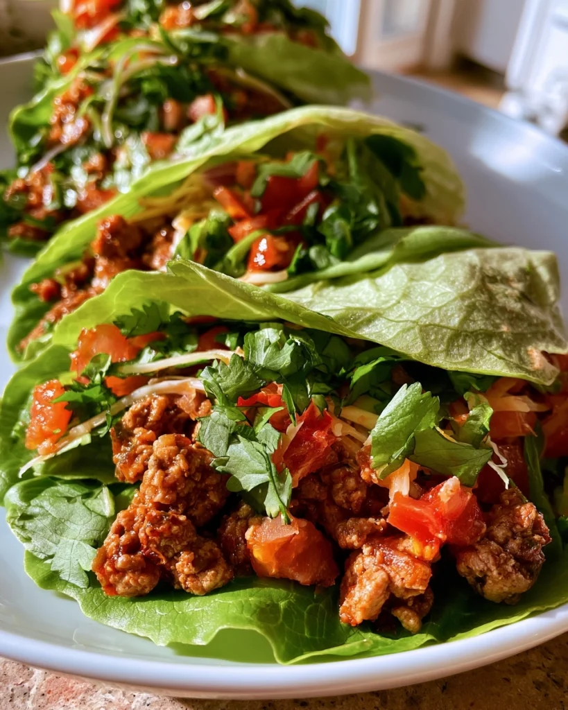 Turkey Taco Lettuce Wraps